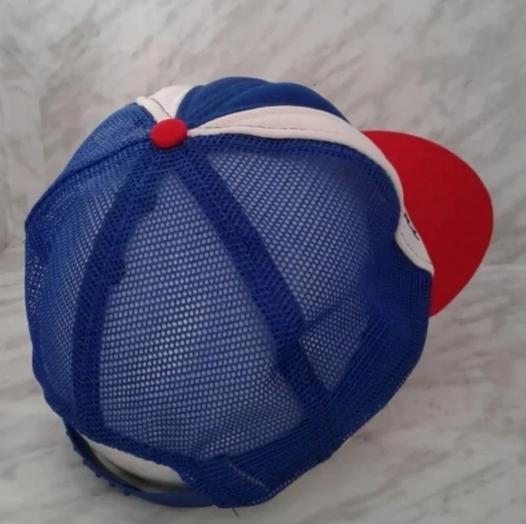 New York Giants AJD Lucky Stripes krystal  NFL Vintage 80's Trucker Snapback hat - Picture 3 of 5